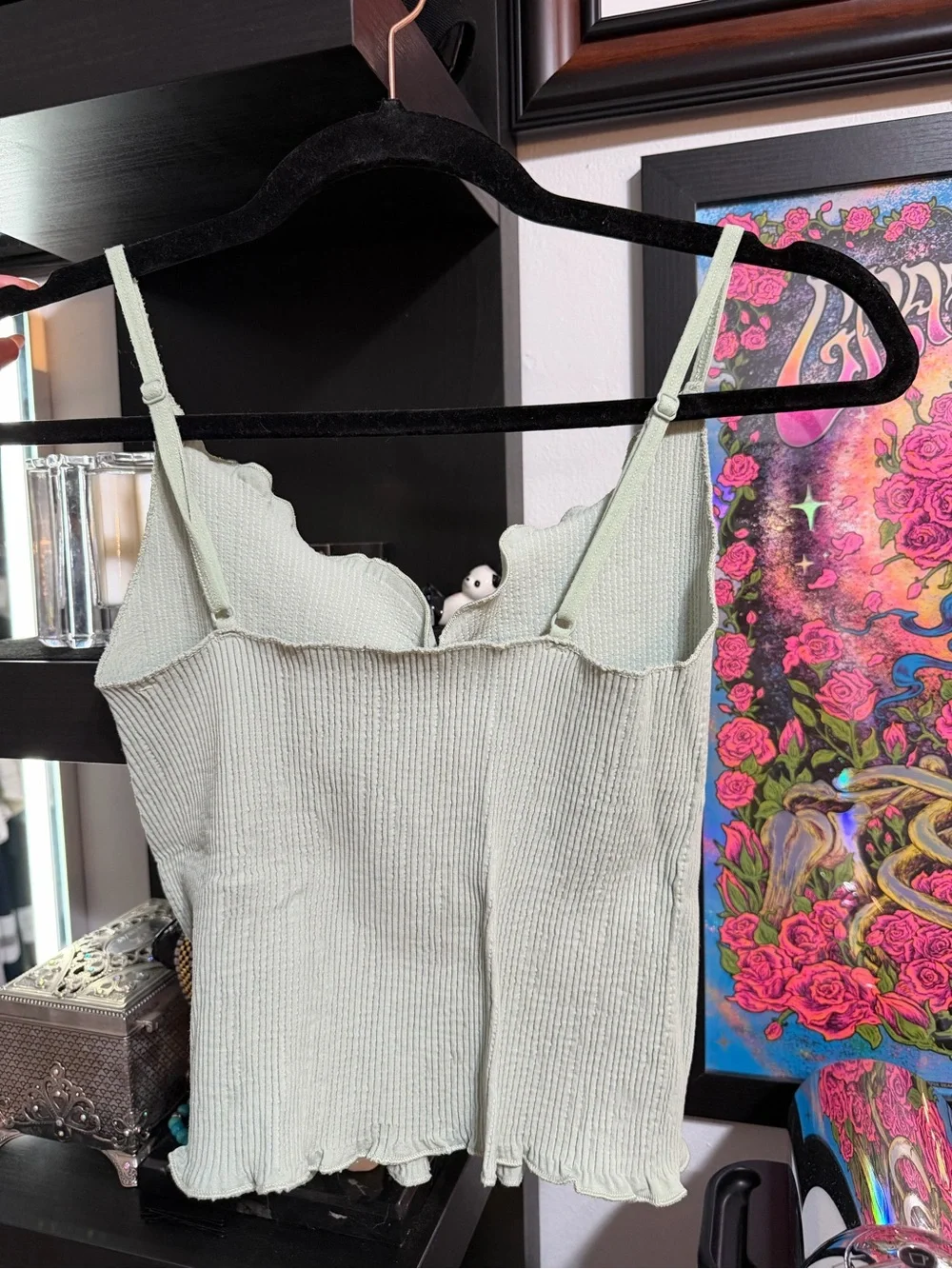 Free people mint green tank top